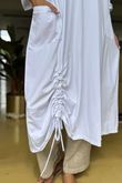 Made in Italy Cotton Jersey Hitch Cocoon Dress White /15 =